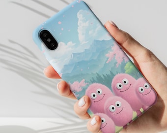 Phone Case with Playful Funny Cartoons, Tough Cases, Protective Cover, Cartoon Characters, Cute Design