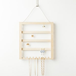 Grande Hanging Adjustable Earring Holder With Necklace Hooks