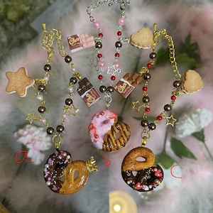 Pretzel charm bracelet - lolita, fairy kei, decora, jfashion inspired