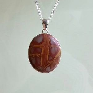 Natural Noreena Jasper, In Sterling Silver, Pendant, Necklace