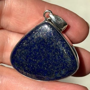 Lapis Lazuli With Pyrite Pendant in 925 Sterling Silver, Lapis Lazuli  Necklace,  Birthstone Jewelry, Lapis Pendant With Gold Sparks