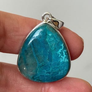 Quantum Quattro Sterling Silver Pendant: Natural Stone Crystal Necklace