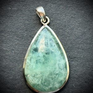 XL Aquamarine Pendant Necklace: Sterling Silver Statement Jewelry