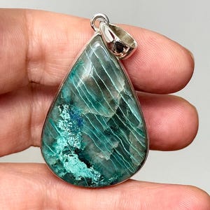 Quantum Quattro Sterling Silver Pendant: Natural Stone Crystal Necklace