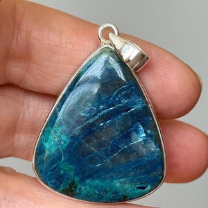 Sterling Silver Quantum Quattro Pendant: Natural Gemstone Crystal Necklace