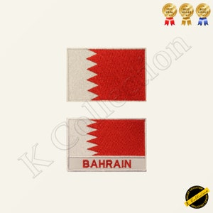 BAHRAIN National Flag Embroidered Iron on Sew On Patch Badge