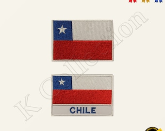 CHILE National Flag Embroidered Iron on Sew On Patch Badge