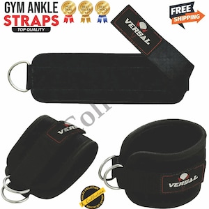 Weight Lifting Ankle Straps Gym Leg Cable Pulley Attachment Machine D-Ring