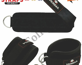 Weight Lifting Ankle Straps Gym Leg Cable Pulley Attachment Machine D-Ring