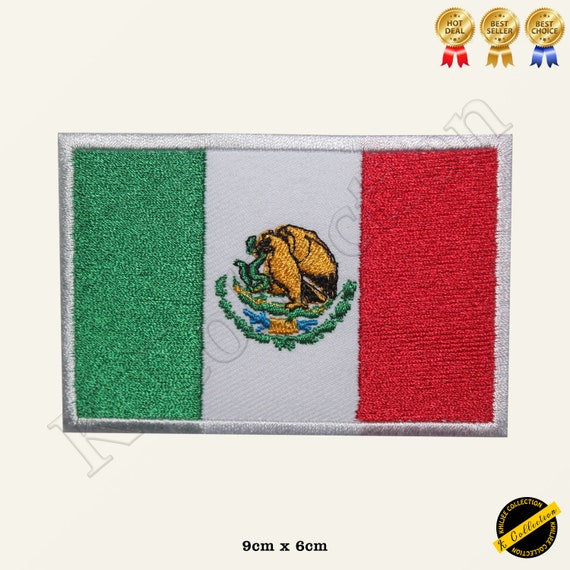 PROUD TO BE MEXICAN embroidered iron-on PATCH FLAG ORGULLOSO DE SER MEXICANO new