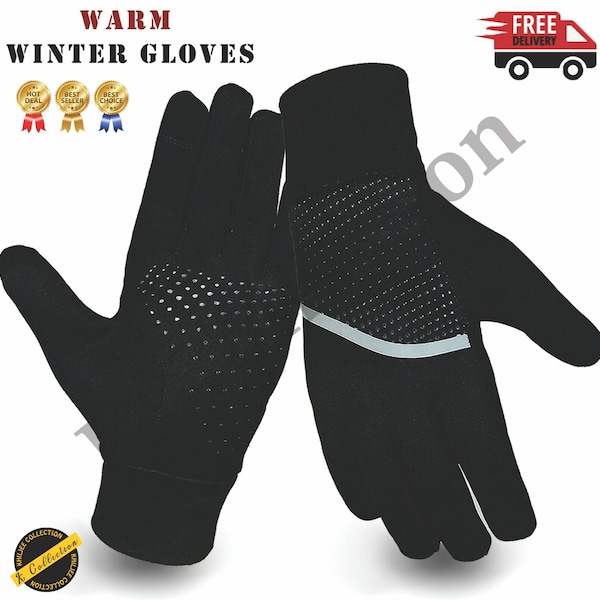 Gants chauds d'hiver Gants de ski thermiques coupe-vent pour temps froid Hommes Femmes FR