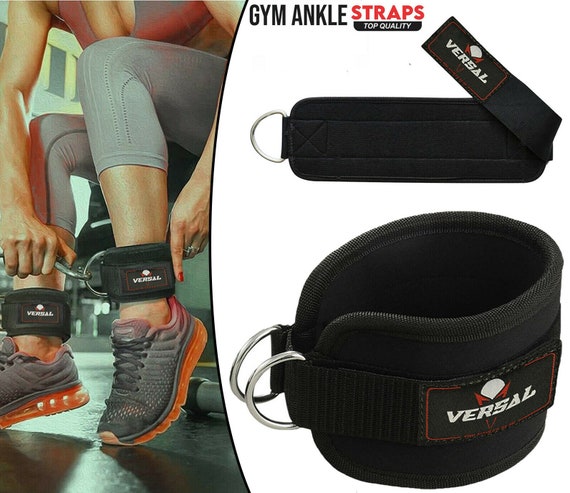Sangles De Cheville Ajustables - 2 Pièces Avec Anneaux En D, Pour Musculation, Machine à Câble, Fitness