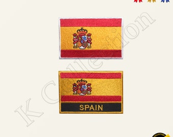 SPAIN National Flag Embroidered Iron on Sew On Patch Badge