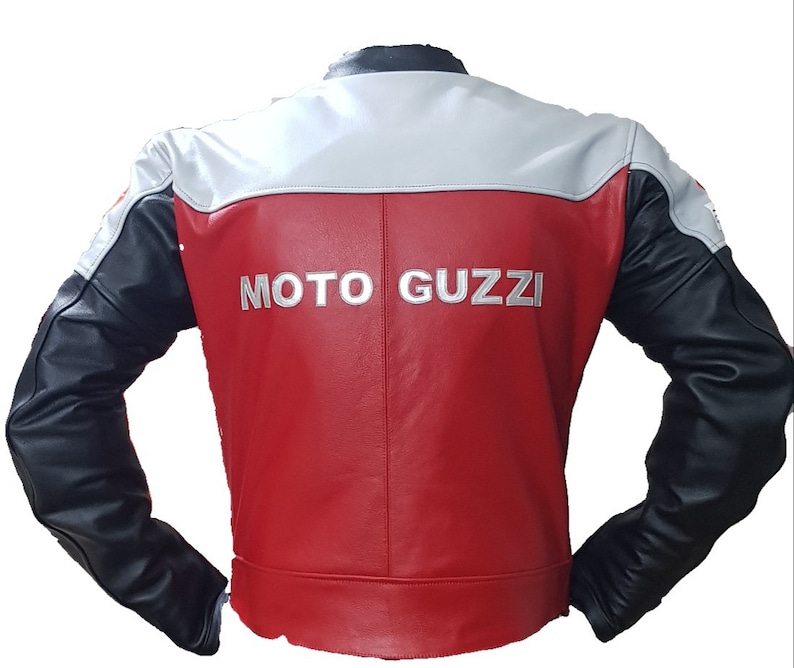 Moto Guzzi Motorbike/Motorcycle Cowhide Leather Jacket with CE | Etsy