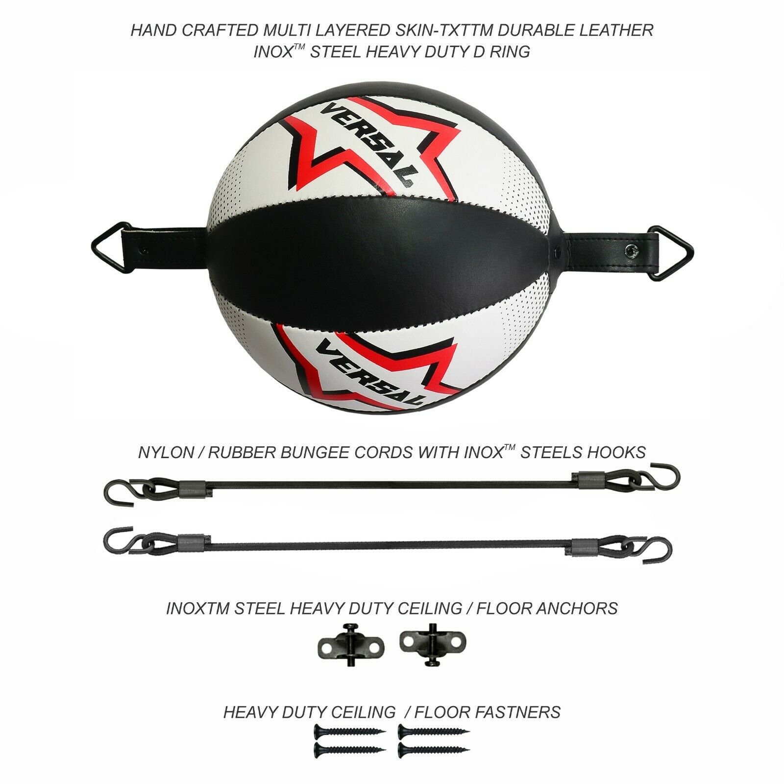 RingMaster Sports Speed Ball Genuine Leather Red/Black – RINGMASTER - View #3