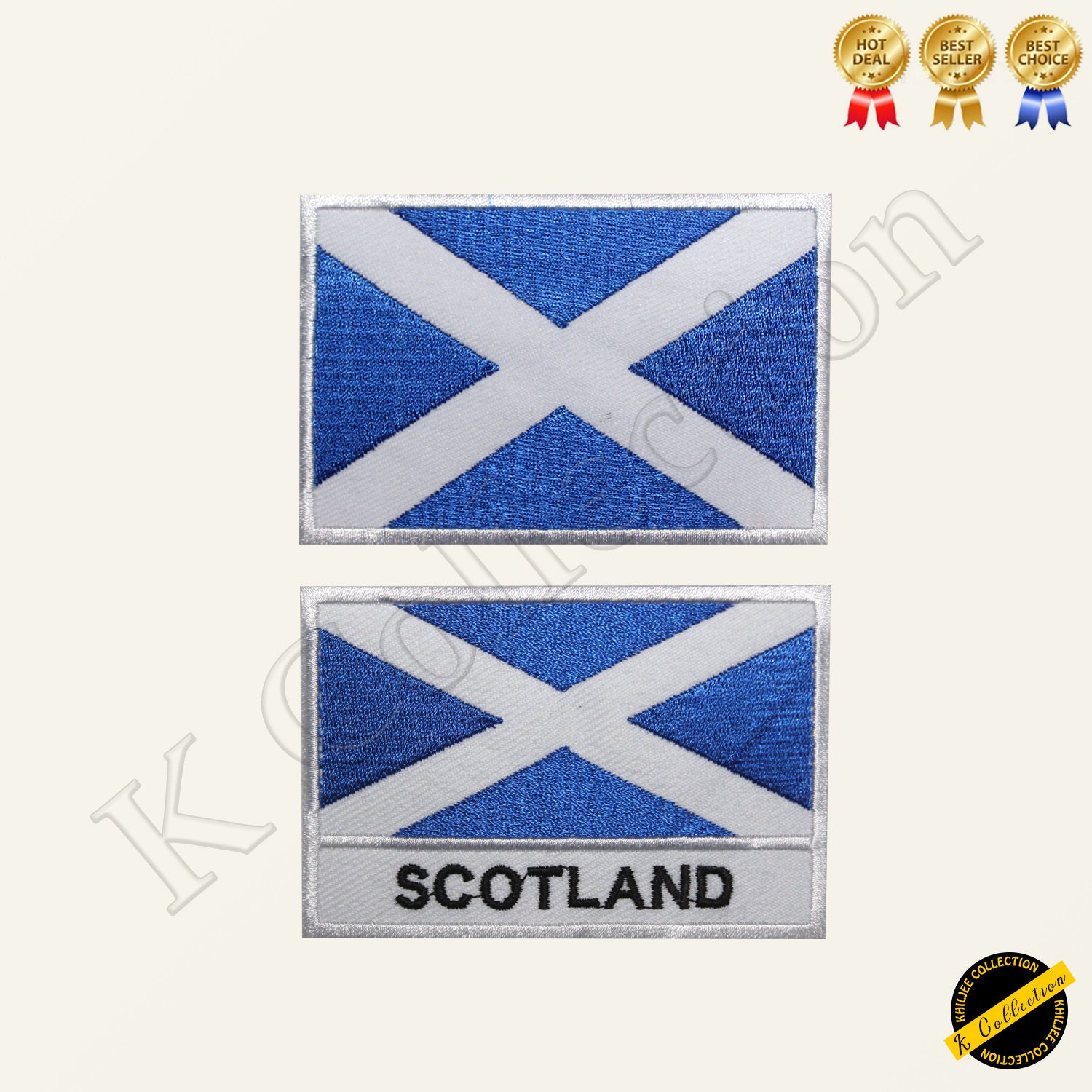 Scotland National Flag Embroidered Iron On Patch Sew On Badge 