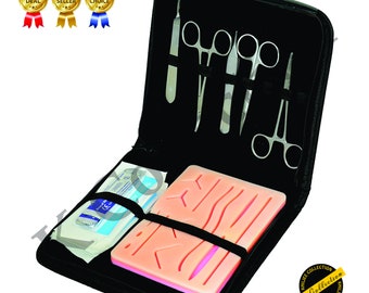 Kit de práctica de sutura completo para estudiantes de medicina, entrenamiento de sutura, enfermeras, veterinarios