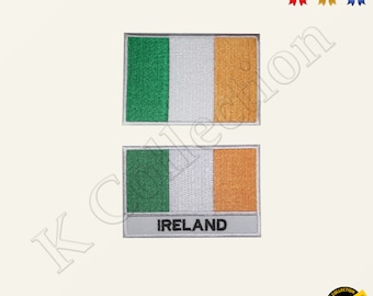 Emblema bordado com ferro e costura da bandeira nacional da Irlanda