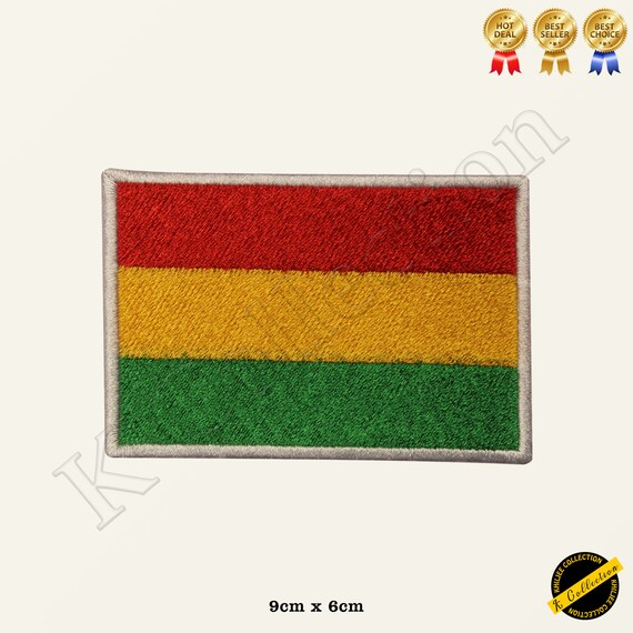 Bolivia National Flag Embroidered Iron On Sew On Patch Badge For Clothes etc 