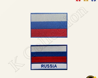 Nationale vlag van RUSLAND geborduurde opstrijkbare patch-badge