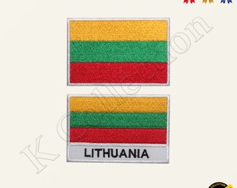 LITHUANIA National Flag Embroidered Iron on Sew On Patch Badge