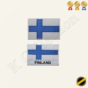 FINLAND National Flag Embroidered Iron on Sew On Patch Badge