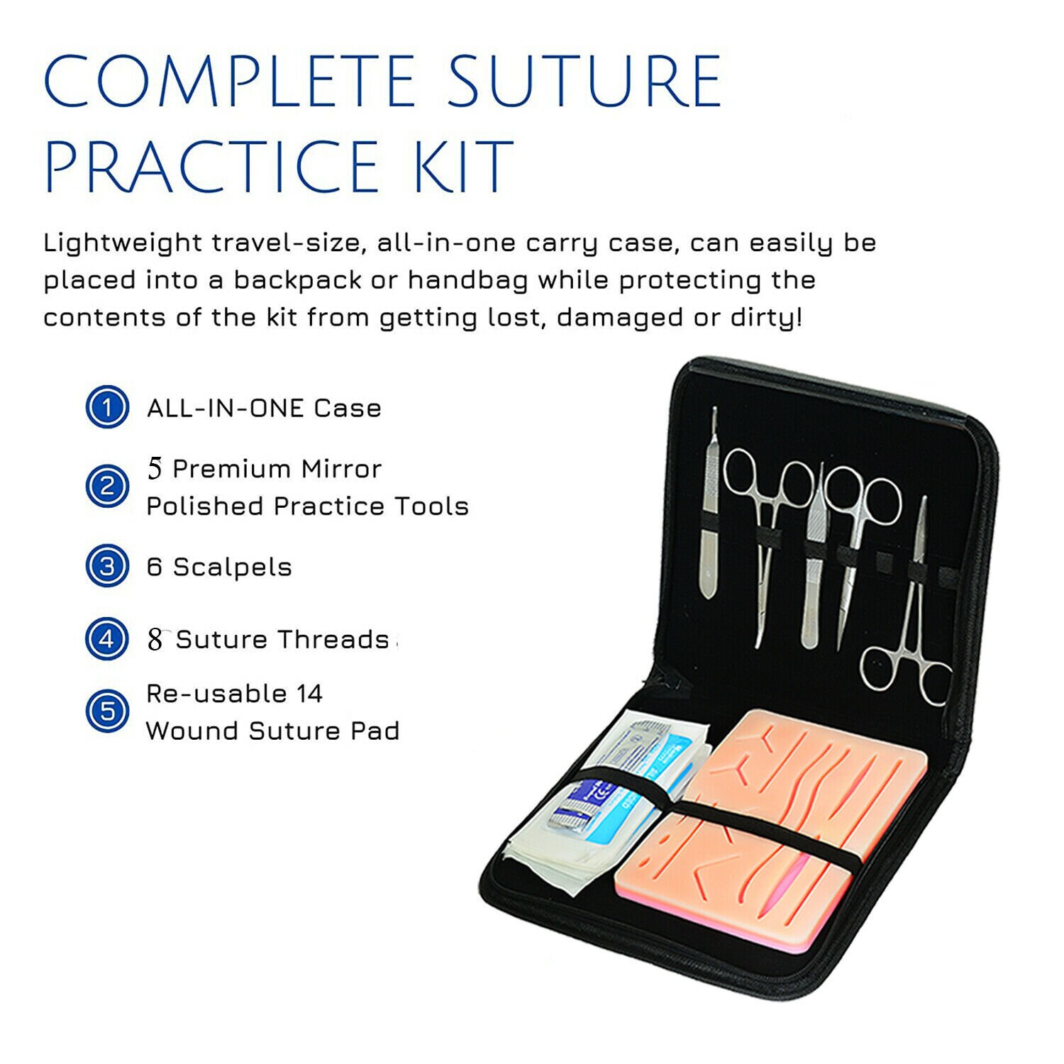 Kits de pratique pour la suture des coussinets cutanés pour étudiants en  médecine