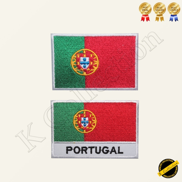 PORTUGAL Drapeau national Fer brodé sur Sew On Patch Badge