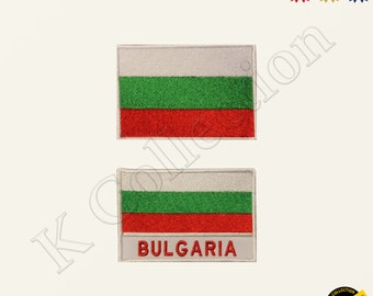 Drapeau national de la Bulgarie, fer à repasser brodé sur badge