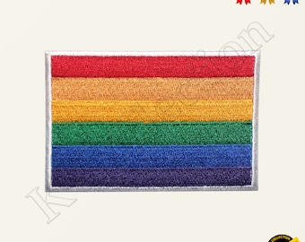Bandeira LGBT Bandeira do Orgulho Gay Bordada em Ferro em Costura no Emblema