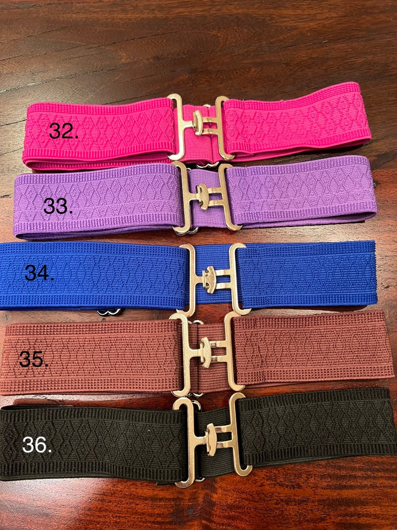 2 Equestrian Elastic Belts Etsy