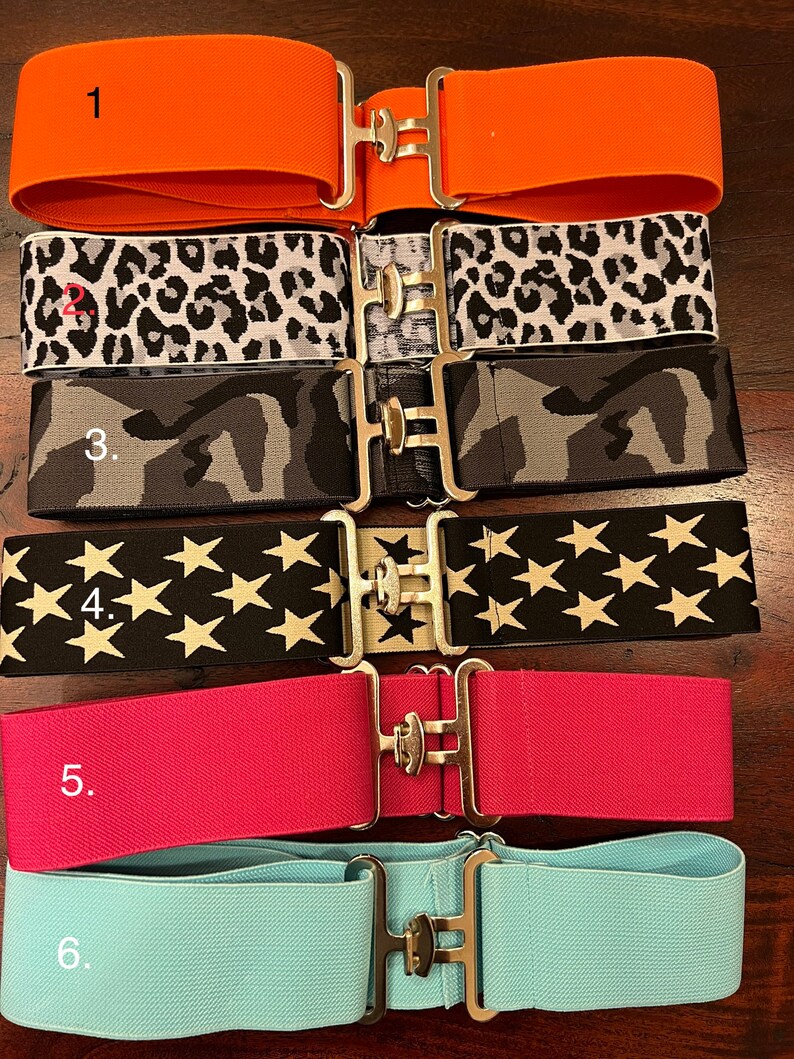 2 Equestrian Elastic Belts Etsy