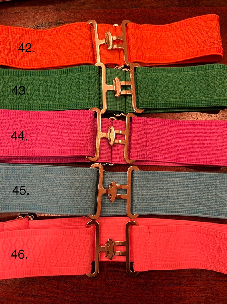 2 Equestrian Elastic Belts Etsy