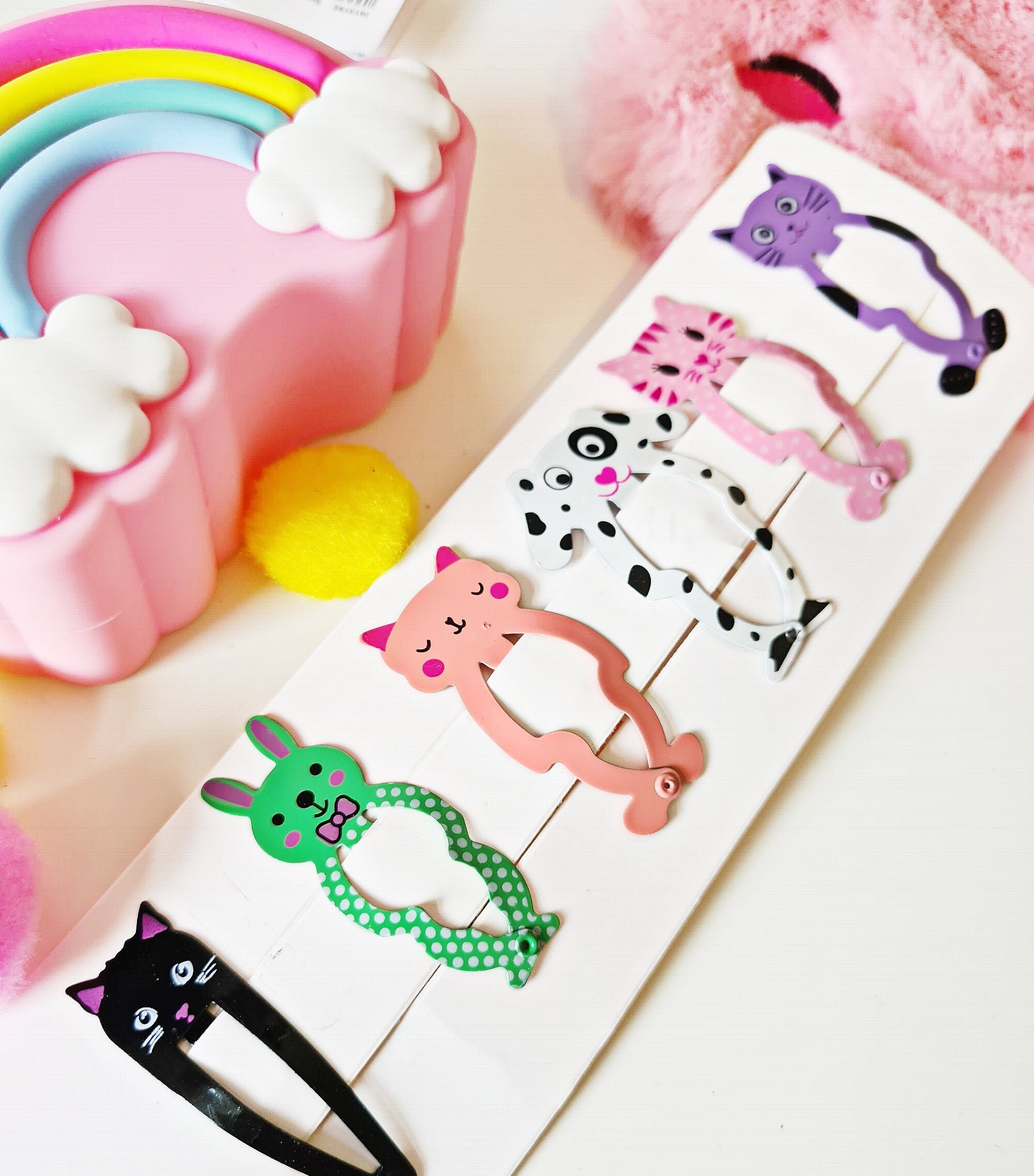 Animal Hair Clips x6 dog hair clips monkey hair clips frog Etsy