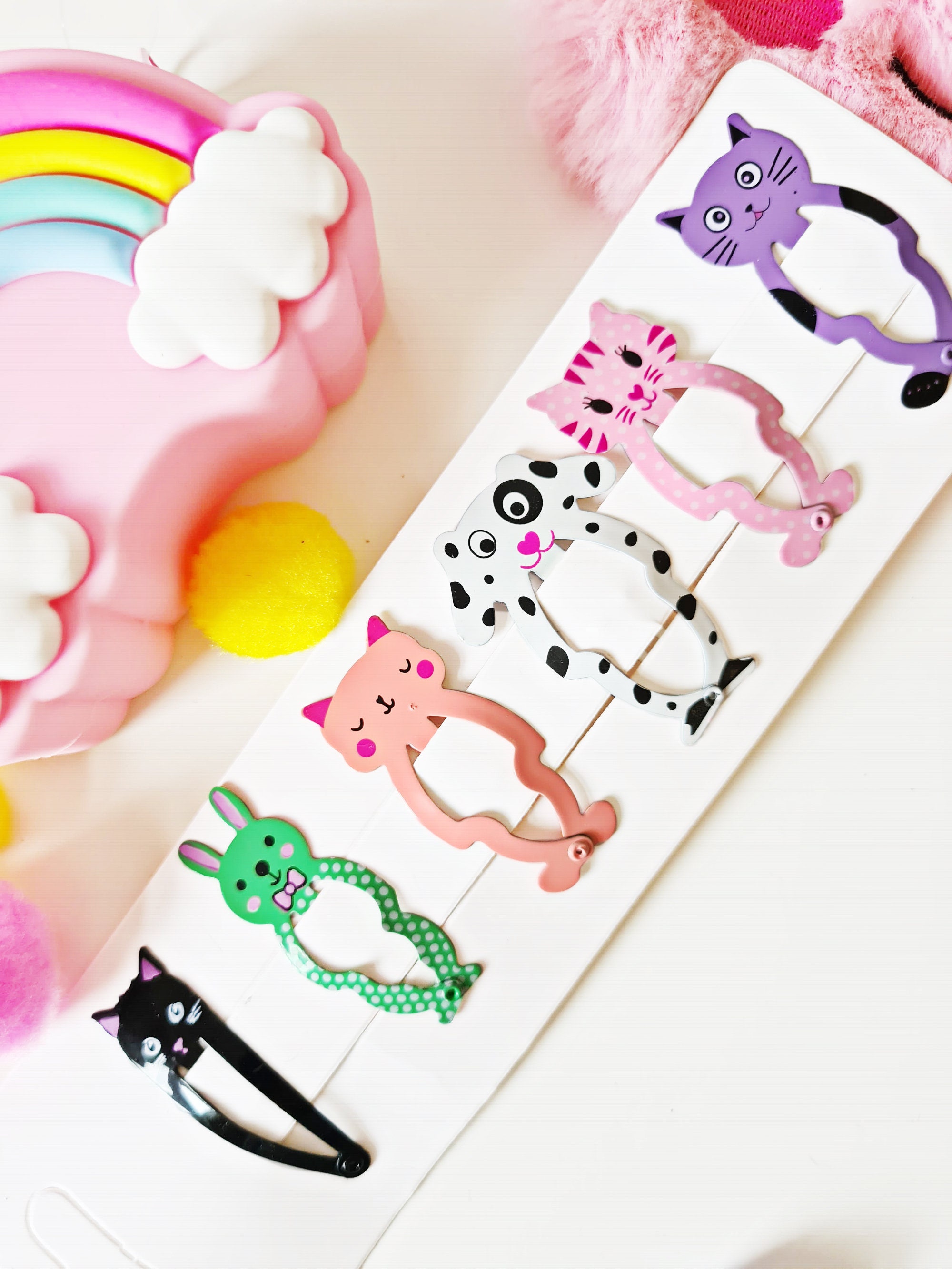 Animal Hair Clips x6 dog hair clips monkey hair clips frog Etsy