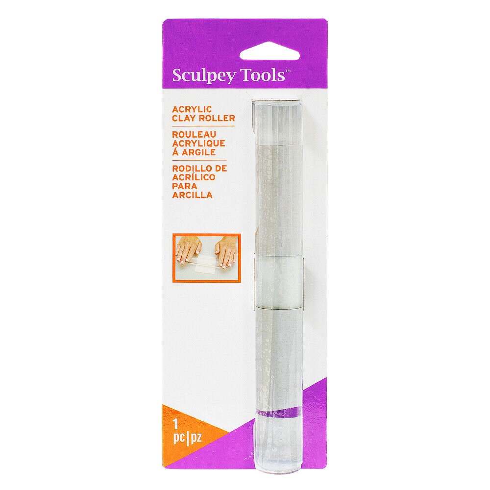 Clear Hollow Acrylic Roller for Polymer Clay, Metal Clay and