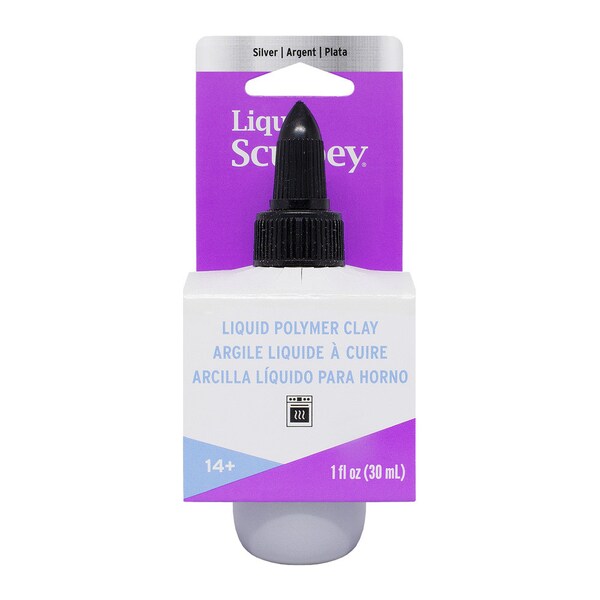 Liquid Sculpey Silver 30ml - 1fl oz, Pâte polymère liquide cuite au four