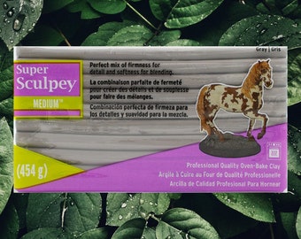 Sculpey Premo Medium Blend Gris 454g - 1lb, argile polymère cuite au four