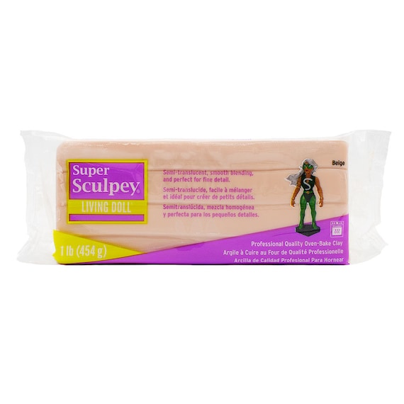 Super Sculpey Living Doll Beige 454g 1lb, Oven-bake Polymer Clay 