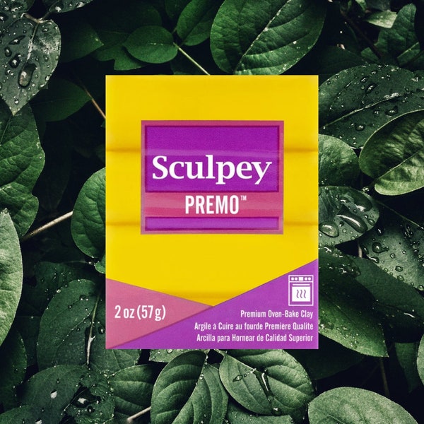 Sculpey Premo Cadmium Yellow Hue 57g - 2oz, argile polymère cuite au four