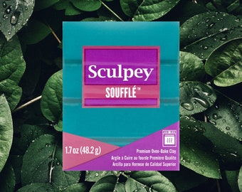 Sculpey Souffle Sea Glass 48g - 1.7oz, oven-bake polymer clay