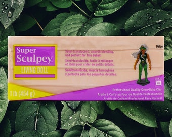 Super Sculpey Living Doll Beige 454g- 1lb, pâte polymère cuite au four