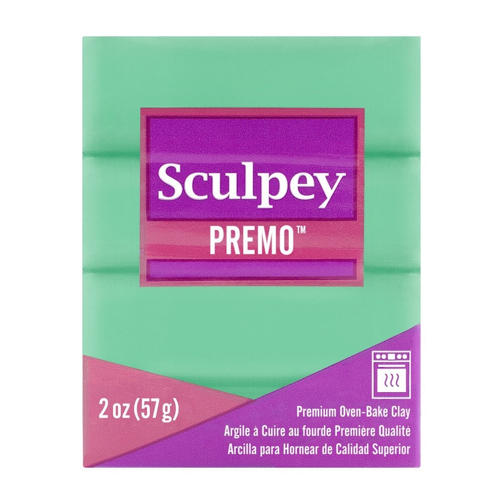 2oz Sculpey PREMO MINT Green Polymer Clay 57g package Please read ALL instructions in description prior to using Clay Oven Bake Clay