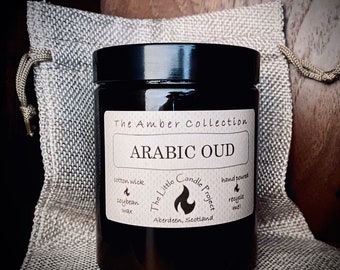 ARABIC OUD - Amber Jar 100% Soy Candle - Made in Scotland