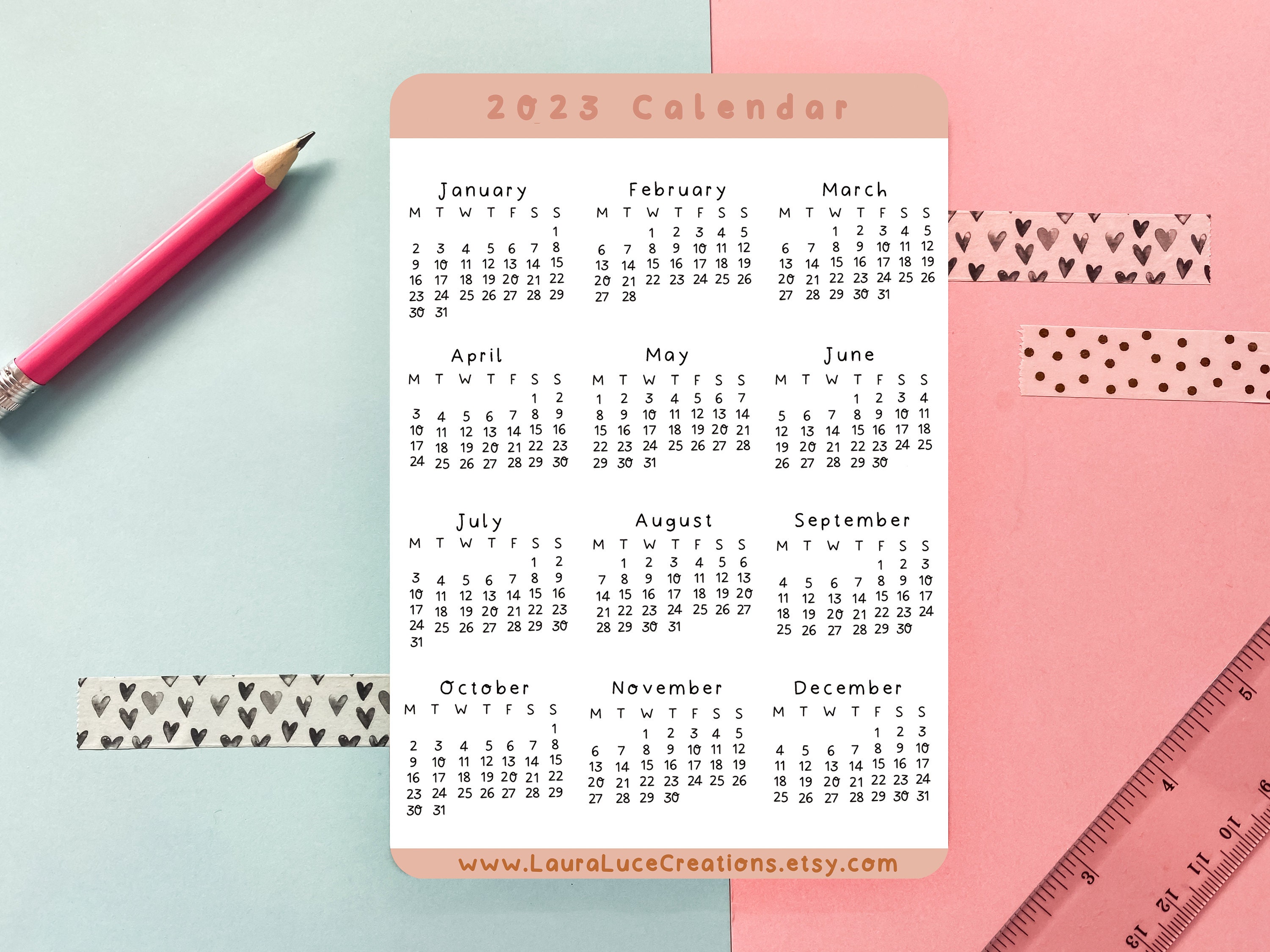 Bullet Journal 2025 Calendar Printable 2025 CALENDAR PRINTABLE