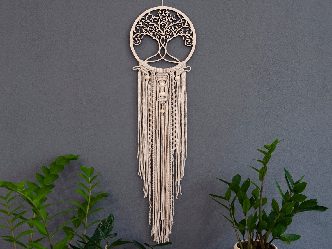 Family tree wall hanging Tree of life Wood sign woven wall Etsy