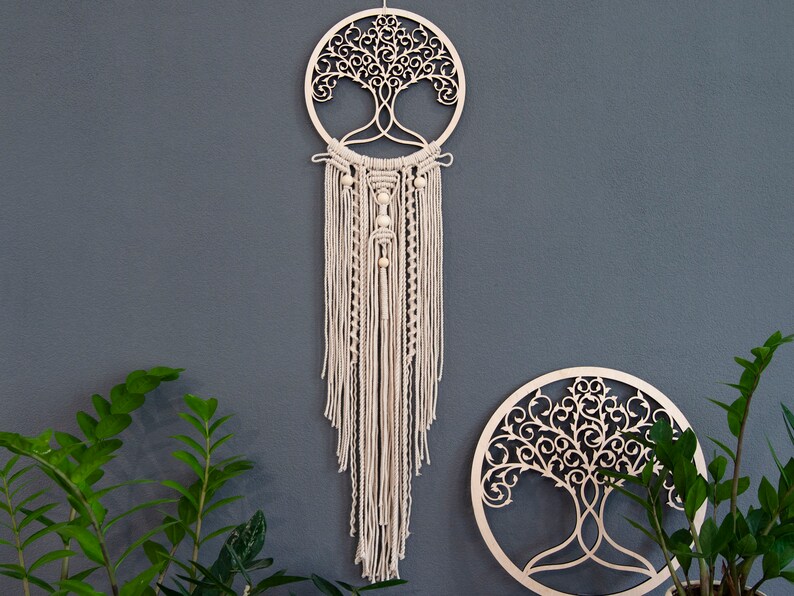 Family tree wall hanging Tree of life Wood sign woven wall Etsy