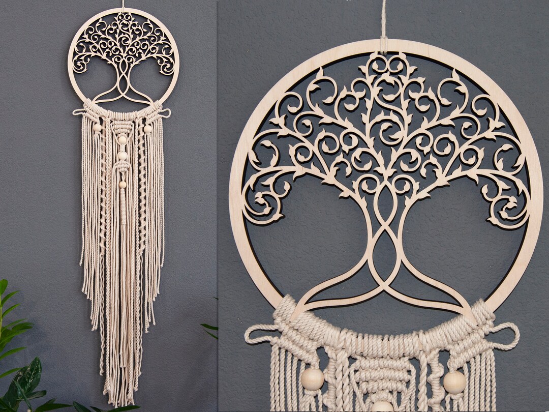 Family Tree Wall Hanging Tree of Life Wood Sign Woven Wall Etsy
