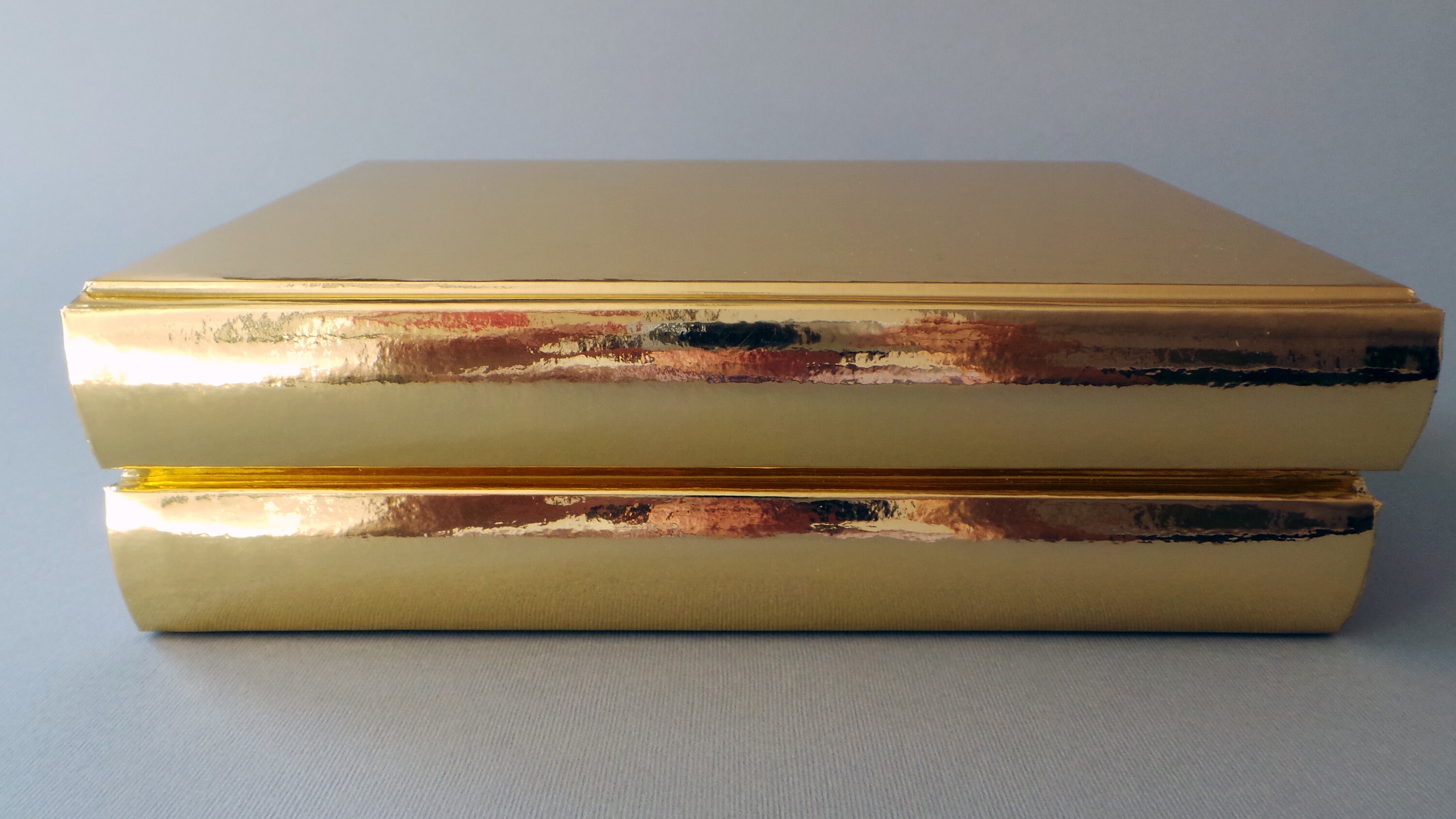 Set of Two Blank Gold Hardcover Luxury Books Coffee Table Etsy