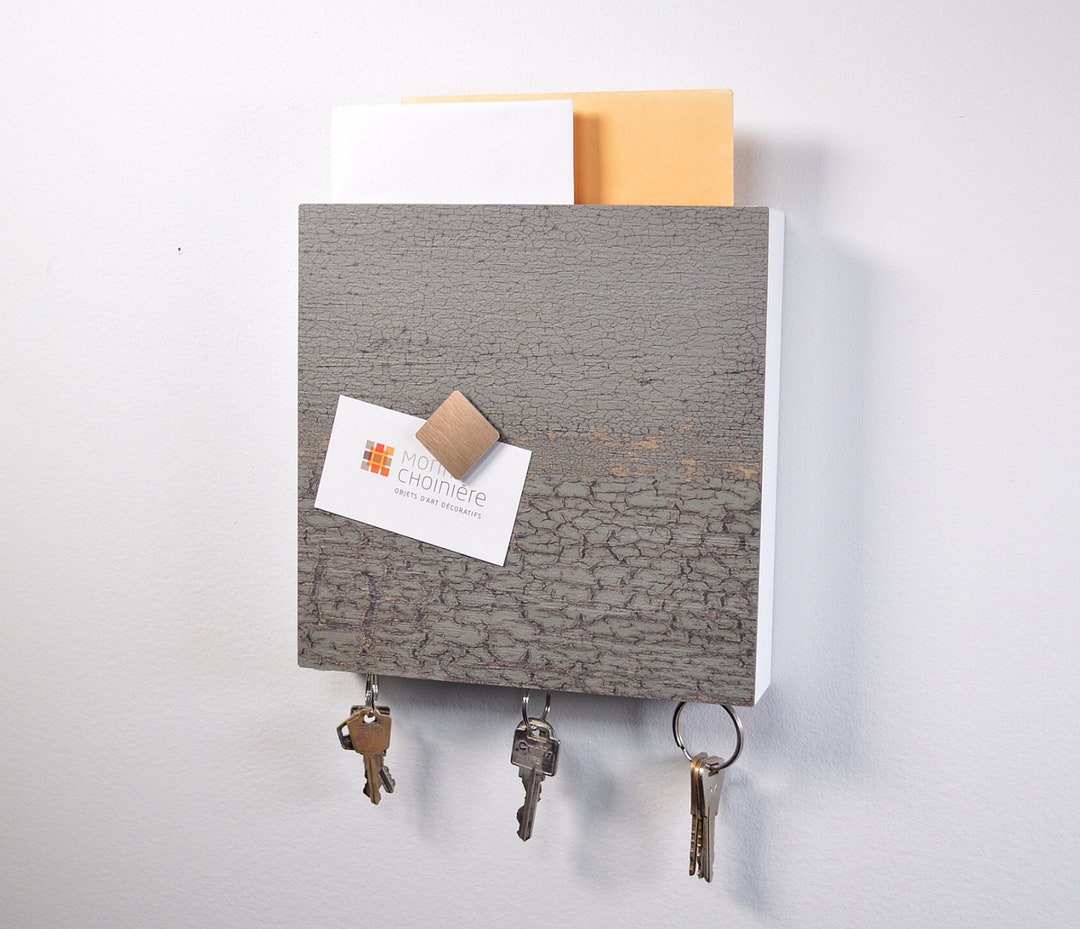Square Memo Board Key Holder and Letter Etsy